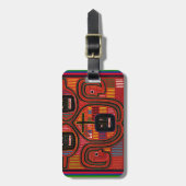Cuna Tribal Design Gepäckanhänger (Vorderseite vertikal)
