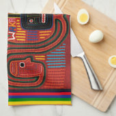 Cuna Tribal Design Küchentuch (Viertel Falte)