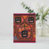 Cuna Tribal Design Postkarte (Stehend Vorderseite)