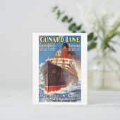CUNARARD OCEAN LINER HAMBURG NEW YORK POSTER POSTC POSTKARTE (Stehend Vorderseite)