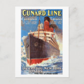 CUNARARD OCEAN LINER HAMBURG NEW YORK POSTER POSTC POSTKARTE (Vorderseite)