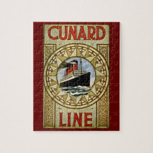 Cunard Cruise Line Reiseposter Vintage Titanic Puzzle