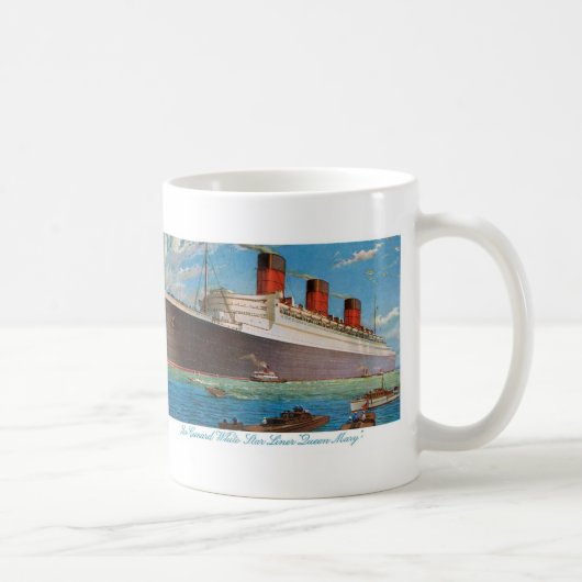 Cunard der weißen Queen Mary Stern-Linie Kaffeetasse (Rechts)