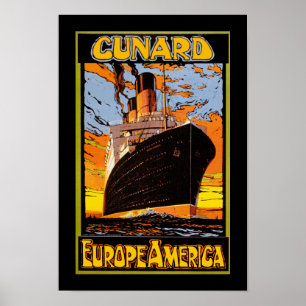 Cunard Europe-America Poster