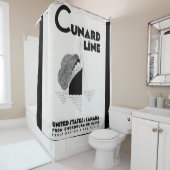 Cunard Line art Deko ad Duschvorhang (Beispiel)