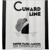 Cunard Line art Deko ad Duschvorhang (Vorderseite)