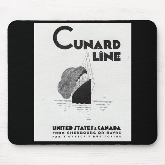 Cunard Line art Deko ad Mousepad (Vorne)