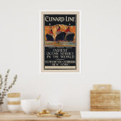 Cunard Line Fastest Ocean Service in the Word Poster (Küche)