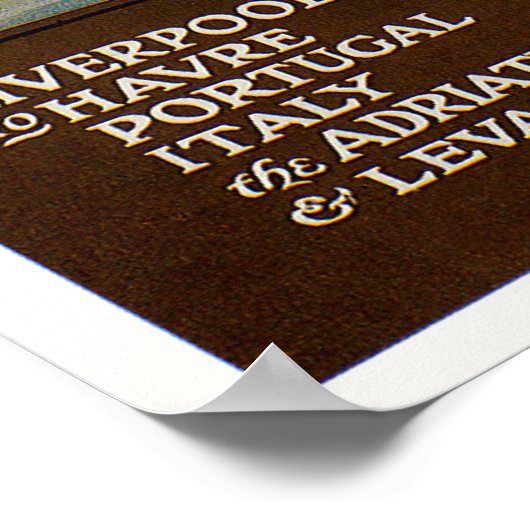 Cunard Line - Lusitania Poster (Ecke)