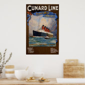 Cunard Line - Lusitania Poster (Küche)