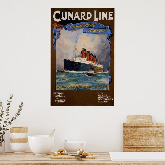 Cunard Line - Lusitania Poster (Küche)