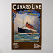 Cunard Line - Lusitania Poster (Vorne)