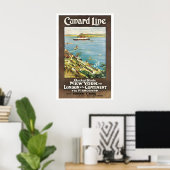 Cunard Line Quickest Route to London & the Poster (Heimbüro)