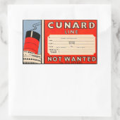 CUNARD Line Rechteckiger Aufkleber (Tasche)