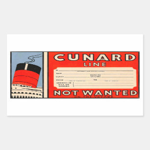 CUNARD Line Rechteckiger Aufkleber