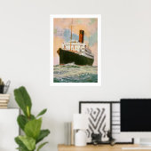 Cunard Liner Ascania auf See Poster (Heimbüro)