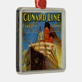 Cunard Linie ~ Carmania und Caronia Silbernes Ornament (Rechts)