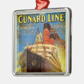 Cunard Linie ~ Carmania und Caronia Silbernes Ornament (Links)