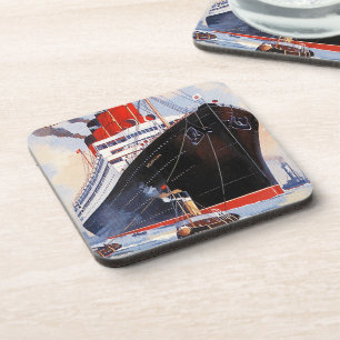 CUNARD OCEAN LINER AQUITANIA GETRÄNKEUNTERSETZER