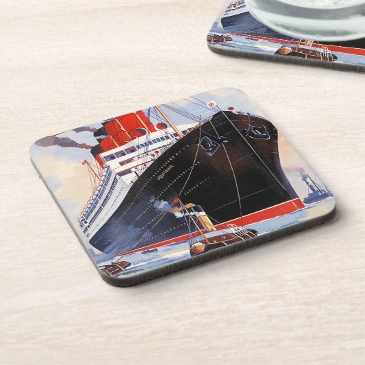 CUNARD OCEAN LINER AQUITANIA GETRÄNKEUNTERSETZER (Linke Seite)