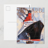 CUNARD OCEAN LINER AQUITANIA POSTKARTE (Vorne/Hinten)