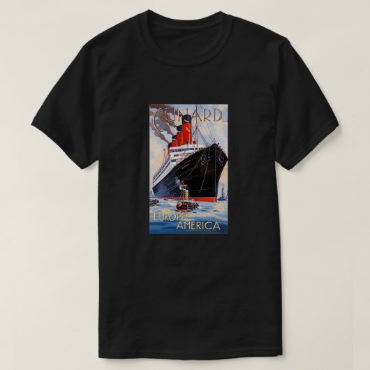CUNARD OCEAN LINER AQUITANIA T-Shirt (Design vorne)