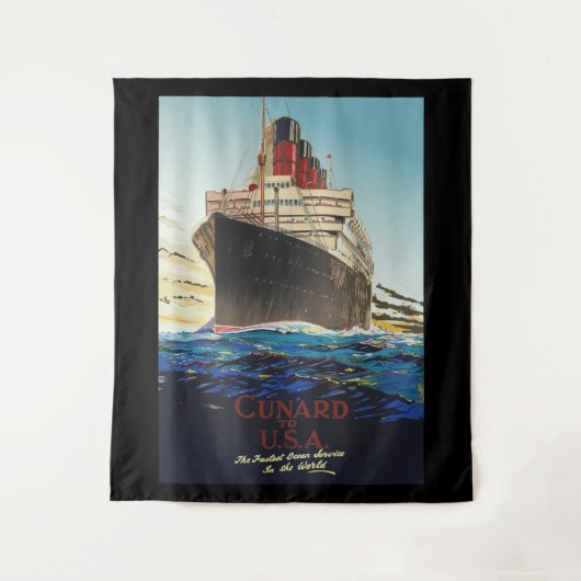 CUNARD OCEAN LINER AQUITANIA WANDTEPPICH (Vorderseite)