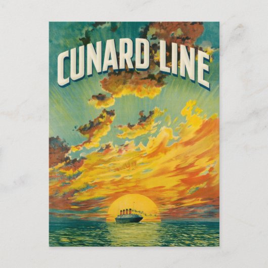 CUNARD OCEAN LINER EUROPE AMERICA POSTCARD POSTKARTE (Vorderseite)