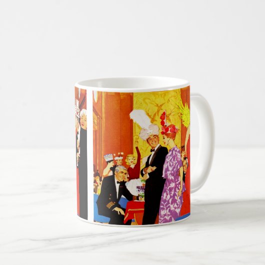 Cunard Queen's Party Ad Kaffeetasse (VorderseiteRechts)