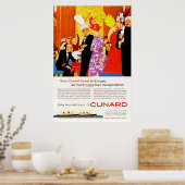 Cunard Queens Party Ad Poster (Küche)