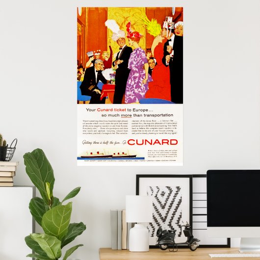 Cunard Queens Party Ad Poster (Heimbüro)