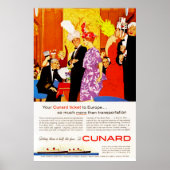 Cunard Queens Party Ad Poster (Vorne)