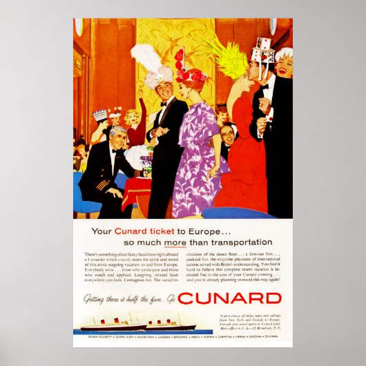Cunard Queens Party Ad Poster (Vorne)
