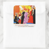 Cunard Queen's Party Ad Quadratischer Aufkleber (Tasche)