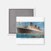 Cunard White Star Line's Queen Mary Magnet (Vorderseite/Rückseite)