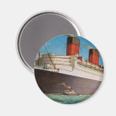 Cunard White Star Line's Queen Mary Magnet (Vorderseite/Rückseite)