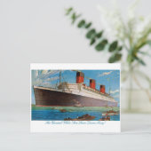Cunard White Star Line's Queen Mary Postkarte (Stehend Vorderseite)
