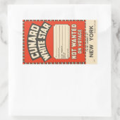 Cunard White Star (nach New York) Rechteckiger Aufkleber (Tasche)