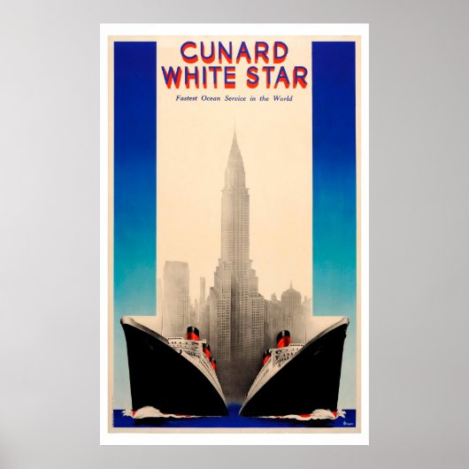 Cunard White Star Vintage Poster (Vorne)