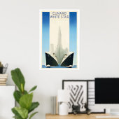 Cunard White Star Vintage Travel Poster (Heimbüro)