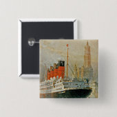 Cunarder in New York Button (Vorne & Hinten)