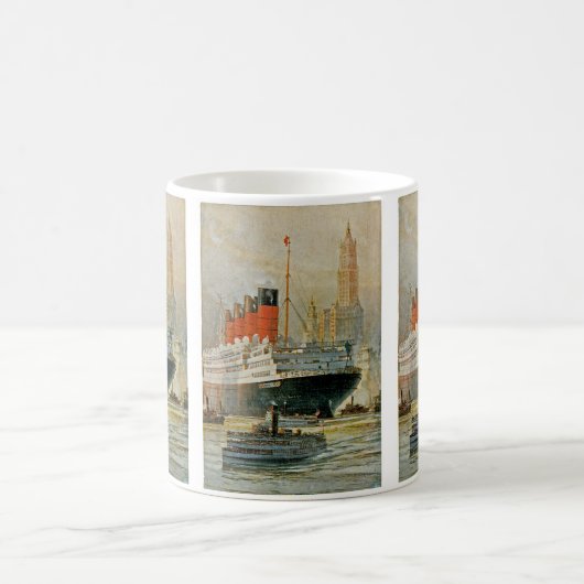 Cunarder in New York Kaffeetasse (Mittel)