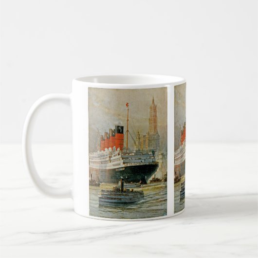 Cunarder in New York Kaffeetasse (Links)