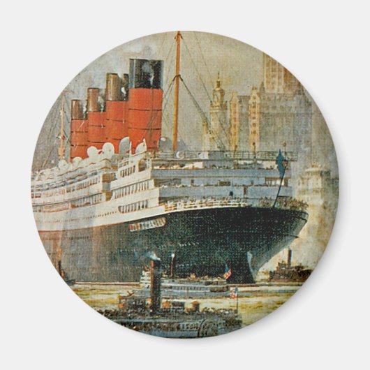 Cunarder in New York Magnet (Vorne)