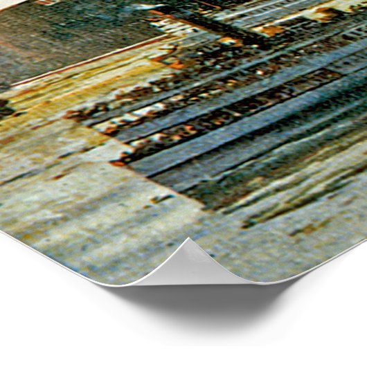 Cunarder in New York Poster (Ecke)