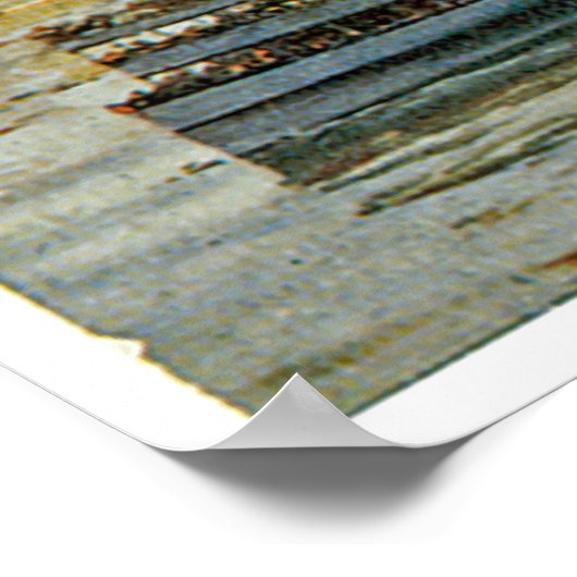 Cunarder in New York Poster (Ecke)