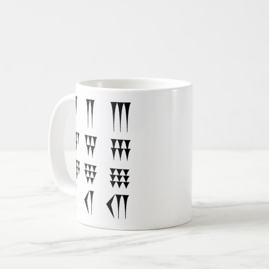 Cuneiform Numerals Tasse (Vorderseite Links)