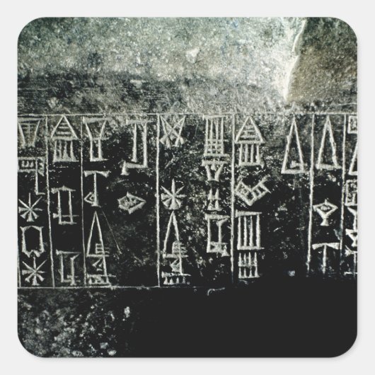 Cuneiform Quadratischer Aufkleber (Vorderseite)