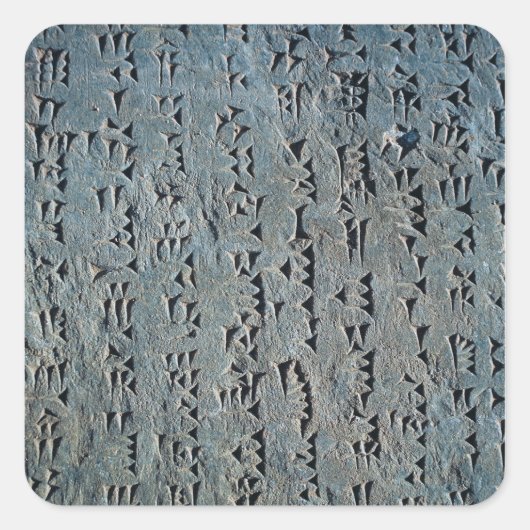 Cuneiform Quadratischer Aufkleber (Vorderseite)