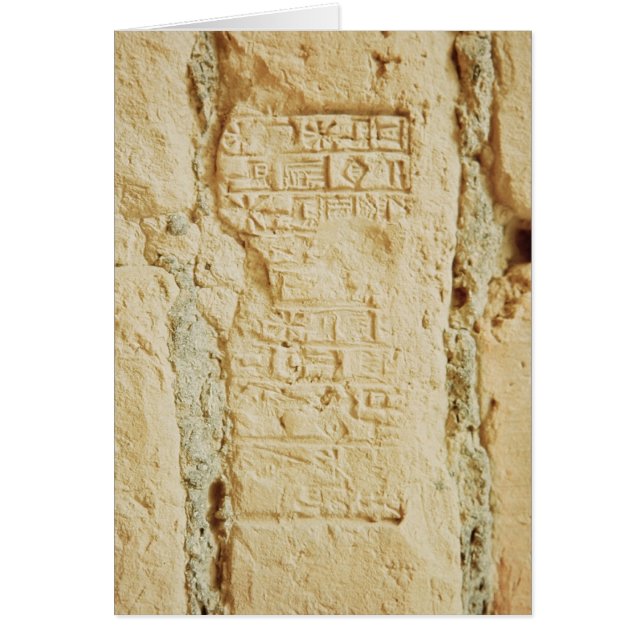 Cuneiform-Skript auf einer Palmwand (Vorne)